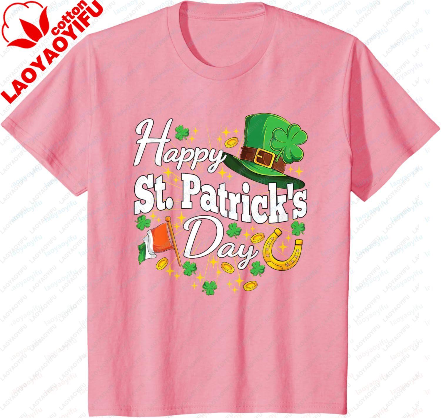 Happy St Patricks Day Shamrock Graphic Tee Breathable Cotton Short Sleeve Unisex TShirt for St Patricks Day 4XL
Happy St Patricks Day Shamrock Graphic Tee Breathable Cotton Short Sleeve Unisex TShirt for St Patricks Day 4XL