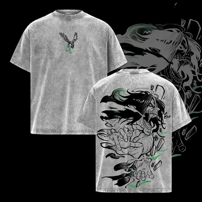 Eren Jaeger Attack On Titan Anime Clothing Men Women Oversized T-shirts Retro Washed T Shirt Casual Cotton Tshirt Harajuku Tops XXL сірий колір
Eren Jaeger Attack On Titan Anime Clothing Men Women Oversized T-shirts Retro Washed T Shirt Casual Cotton Tshirt Harajuku Tops XXL сірий колір