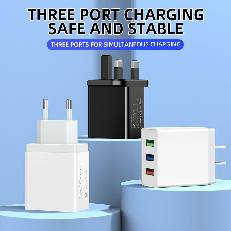 5V2A Mobile Phone Fast Charging Head, European, American and British 3USB Multi-port Charging Head Travel Charger 3U European white
5V2A Mobile Phone Fast Charging Head, European, American and British 3USB Multi-port Charging Head Travel Charger 3U European white