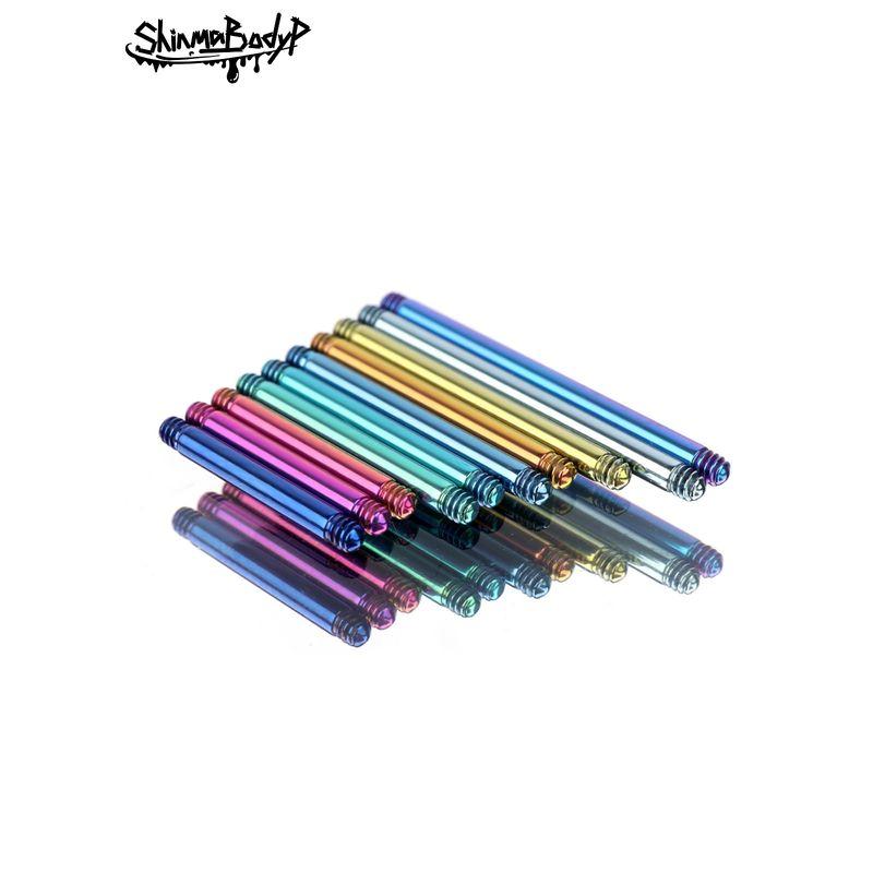 Shinma F-136 High Polished Titanium Alloy External Thread External Thread Tongue Pin Tongue Ring Rod Piercing Jewelry Fashion Rod Thickness 1.6mm, Rod Length 10mm, One Piece
Shinma F-136 High Polished Titanium Alloy External Thread External Thread Tongue Pin Tongue Ring Rod Piercing Jewelry Fashion Rod Thickness 1.6mm, Rod Length 10mm, One Piece