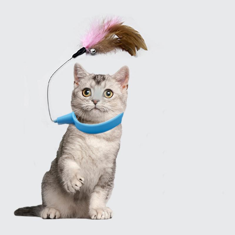 New product collar cat teaser self-entertainment cat toy neck collar feather bell cat toy pet supplies синий
New product collar cat teaser self-entertainment cat toy neck collar feather bell cat toy pet supplies синий