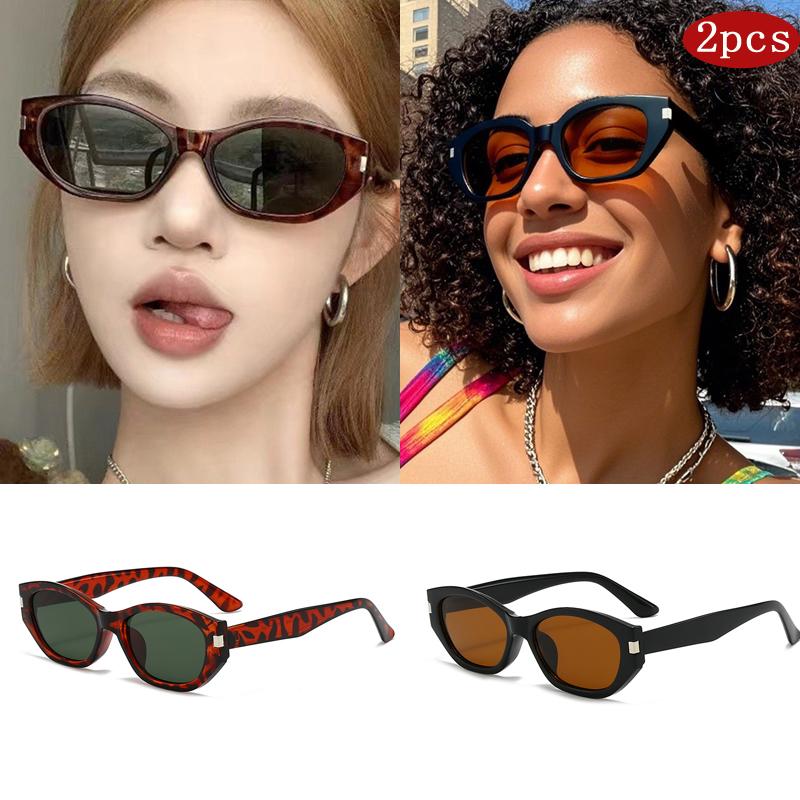 2Pcs Fashion Small Frame Cat Eye Sunglasses Simple Design Uv Protection Sun Glasses Ladies Outdoor Trending Celebrities Eyewear show as picture
2Pcs Fashion Small Frame Cat Eye Sunglasses Simple Design Uv Protection Sun Glasses Ladies Outdoor Trending Celebrities Eyewear show as picture