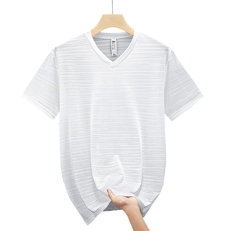 Summer Thin Plus Size Short Sleeved T-shirt For Men s Loose Half Sleeved V-neck Ice Silk T-shirt XL білий
Summer Thin Plus Size Short Sleeved T-shirt For Men s Loose Half Sleeved V-neck Ice Silk T-shirt XL білий