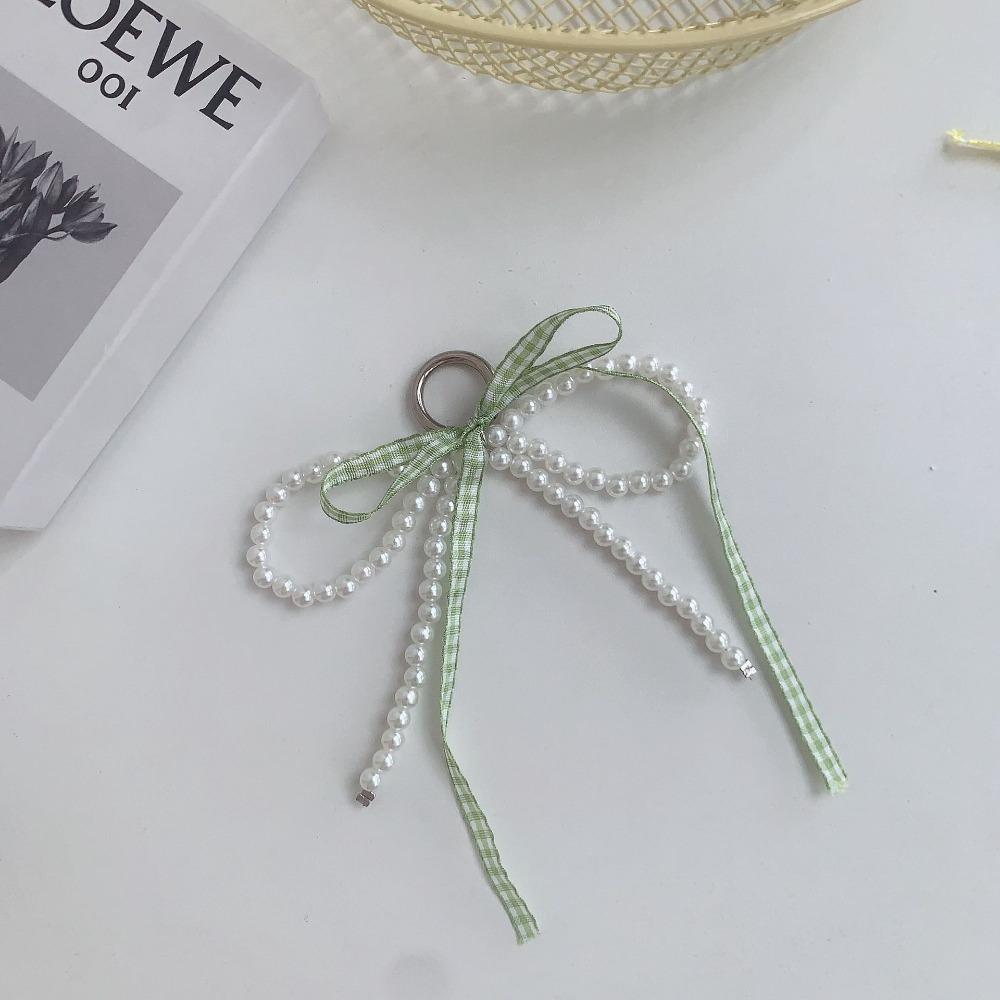Zinc Zinc Alloy Ribbon Beaded Keychain Plaid Y2k Bag Pendant Versatile Pearl Bow Key Ring Gift black-plaid
Zinc Zinc Alloy Ribbon Beaded Keychain Plaid Y2k Bag Pendant Versatile Pearl Bow Key Ring Gift black-plaid