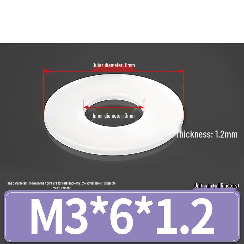 Ultra-Thin Nylon Rubber Plastic Insulation Flat Washer, M3-M24
Ultra-Thin Nylon Rubber Plastic Insulation Flat Washer, M3-M24