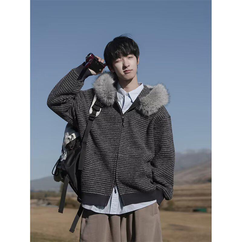 Men s Striped Hooded Sweatshirt Jacket - 2025 Autumn/Winter Casual Loose Fit Cardigan M чорний
Men s Striped Hooded Sweatshirt Jacket - 2025 Autumn/Winter Casual Loose Fit Cardigan M чорний