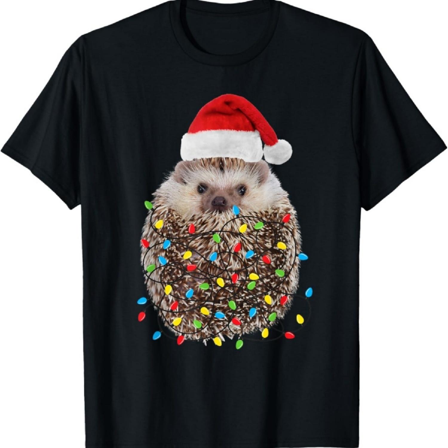 Cute Hedgehog Santa Hat Chritmas Lights T-Shirt XXXXXL чёрный
Cute Hedgehog Santa Hat Chritmas Lights T-Shirt XXXXXL чёрный