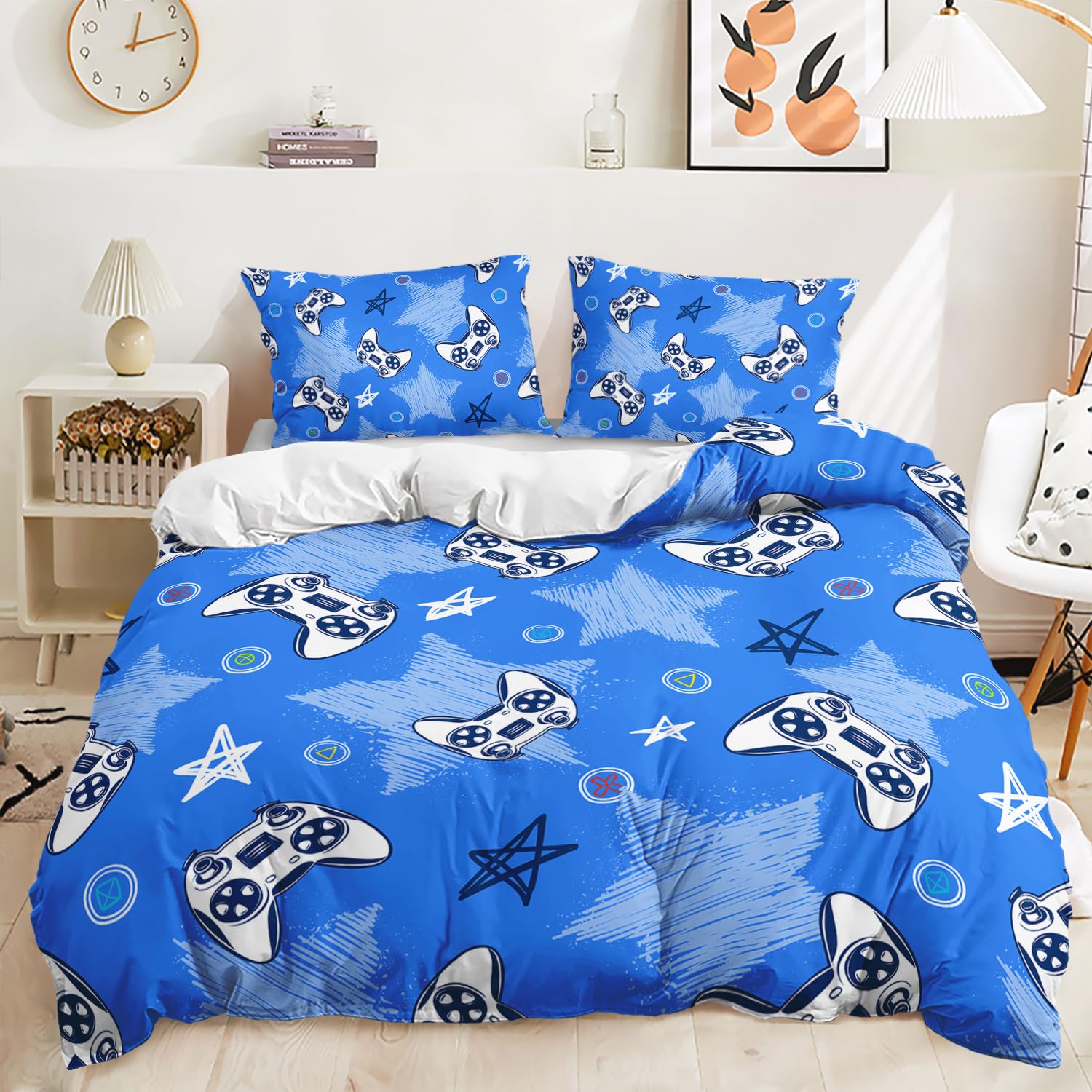 Kids Boys Gamer Bedding Set King Queen Pink Purple Gamer Duvet Cover Modern Gaming Polyester Comforter Cover Game Quilt Cover (135x200cm)
Kids Boys Gamer Bedding Set King Queen Pink Purple Gamer Duvet Cover Modern Gaming Polyester Comforter Cover Game Quilt Cover (135x200cm)