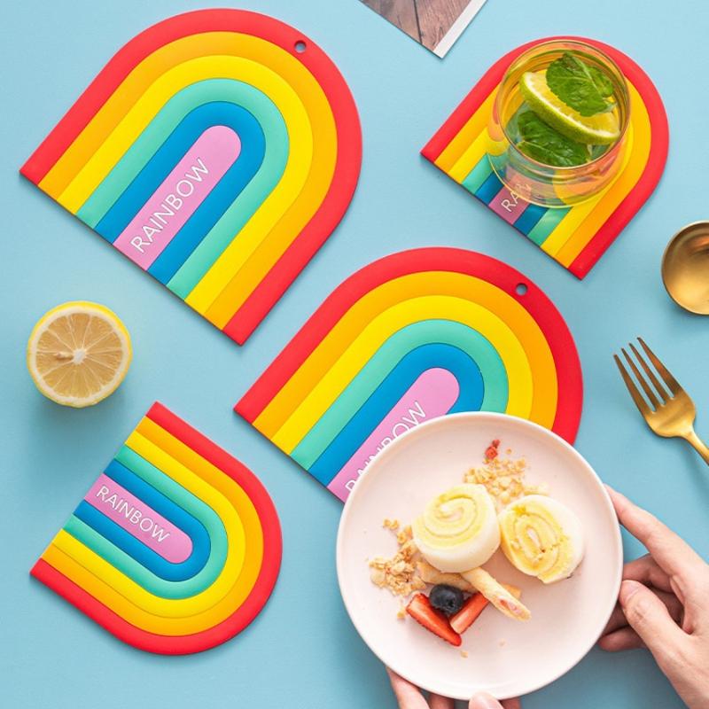 Rainbow Table Mat Coaster Pot Mat Thickened Placemat Heat Insulation Placemat For Kitchen Prevent Scalding Home Decor S
Rainbow Table Mat Coaster Pot Mat Thickened Placemat Heat Insulation Placemat For Kitchen Prevent Scalding Home Decor S