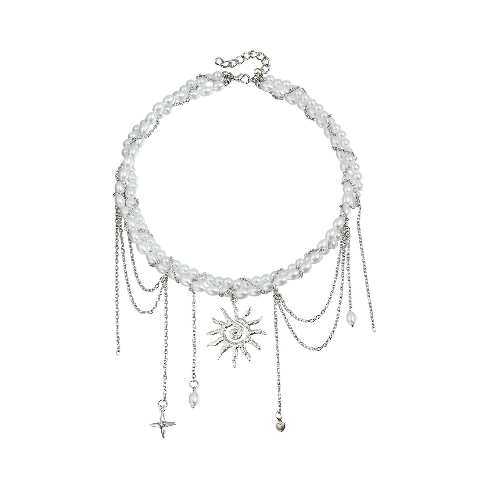 Fashionable Layering Tassels Necklace Sunflower Charm Faux Pearls Embellishments Lightweight Design For Daily Comfort 1
Fashionable Layering Tassels Necklace Sunflower Charm Faux Pearls Embellishments Lightweight Design For Daily Comfort 1