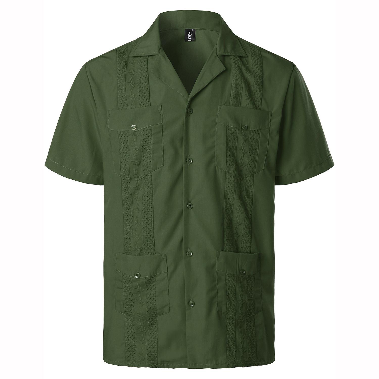 Mens Shirts Pockets Lapel Short Sleeves Cardigan Summer Thin Blouse Breasted Shirt XXXXL зелений
Mens Shirts Pockets Lapel Short Sleeves Cardigan Summer Thin Blouse Breasted Shirt XXXXL зелений