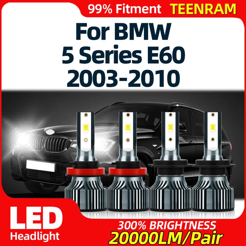 LED Headlight 240W 40000LM 3570 CSP Car Light Bulbs 12V 6000K Auto Lamps For BMW 5 Series E60 2003-2005 2006 2007 2008 2009 2010 Low Beam 2PCS
LED Headlight 240W 40000LM 3570 CSP Car Light Bulbs 12V 6000K Auto Lamps For BMW 5 Series E60 2003-2005 2006 2007 2008 2009 2010 Low Beam 2PCS