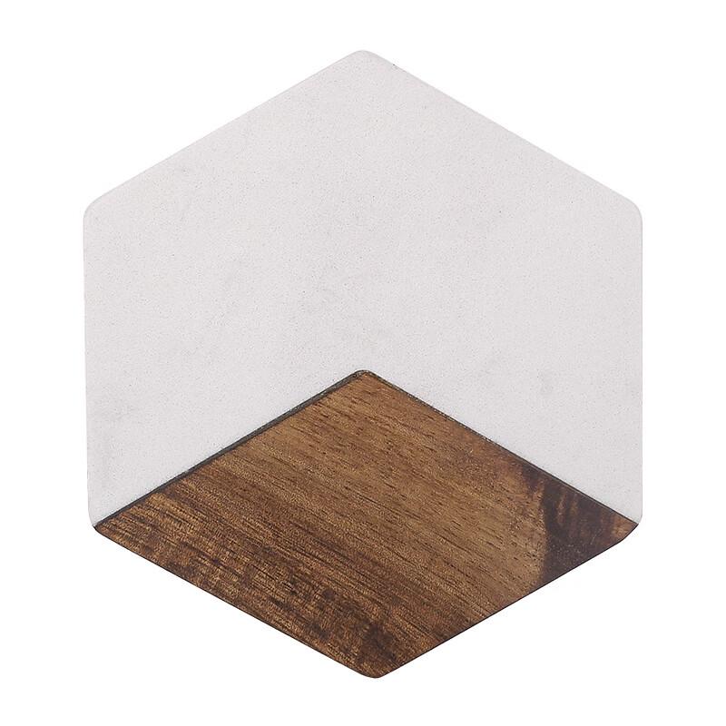 Hexagonal Marble & Acacia Wood Coasters Set
Hexagonal Marble & Acacia Wood Coasters Set