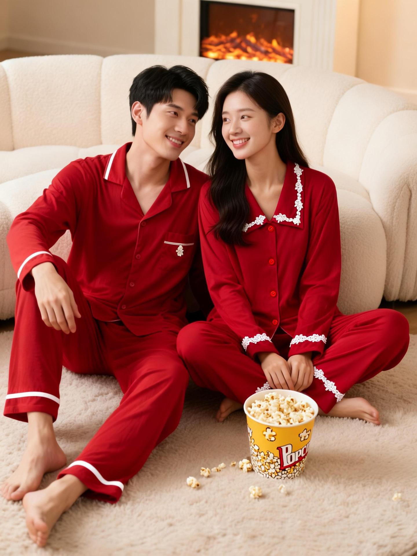 Red Ice Silk Couple Pajamas Set: Women s Zodiac, Wedding & Newlyweds, Long Sleeve Home Wear XXL
Red Ice Silk Couple Pajamas Set: Women s Zodiac, Wedding & Newlyweds, Long Sleeve Home Wear XXL