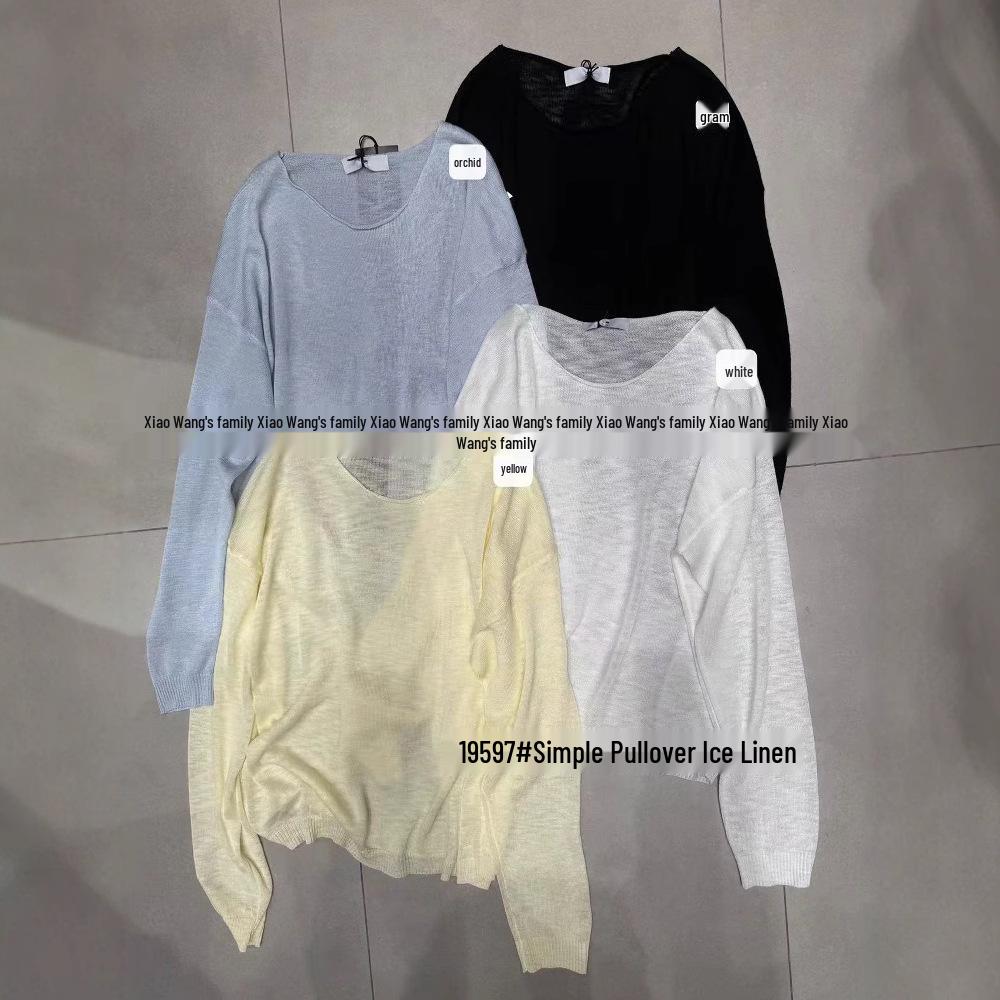 Xiao Wang s 19597 Summer Korean Loose Plus Size Casual Rolled Edge Round Neck Thin Knitted Sunscreen Cardigan. One Size
Xiao Wang s 19597 Summer Korean Loose Plus Size Casual Rolled Edge Round Neck Thin Knitted Sunscreen Cardigan. One Size