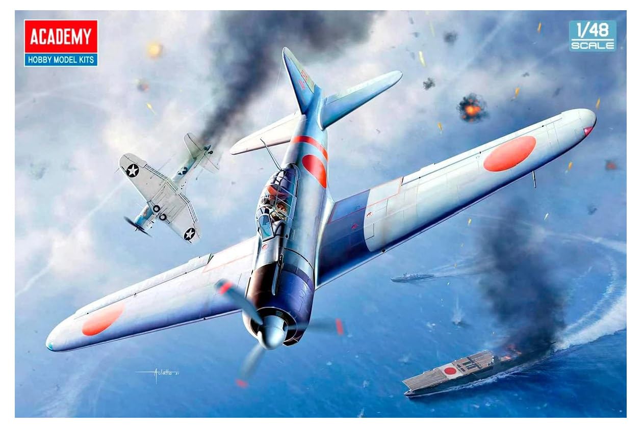 Academy Japanese Navy Zero Type 21 Carrier Fighter Battle of Midway Plastic Model 12352 1/48
Academy Japanese Navy Zero Type 21 Carrier Fighter Battle of Midway Plastic Model 12352 1/48