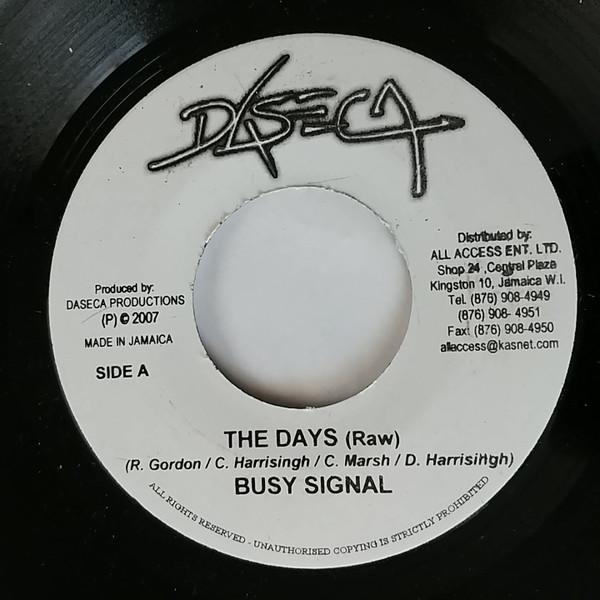 7inch Record BUSY SIGNAL - The Days none Daseca 2007 Jamaica Reggae, Ska & Dub Used
7inch Record BUSY SIGNAL - The Days none Daseca 2007 Jamaica Reggae, Ska & Dub Used