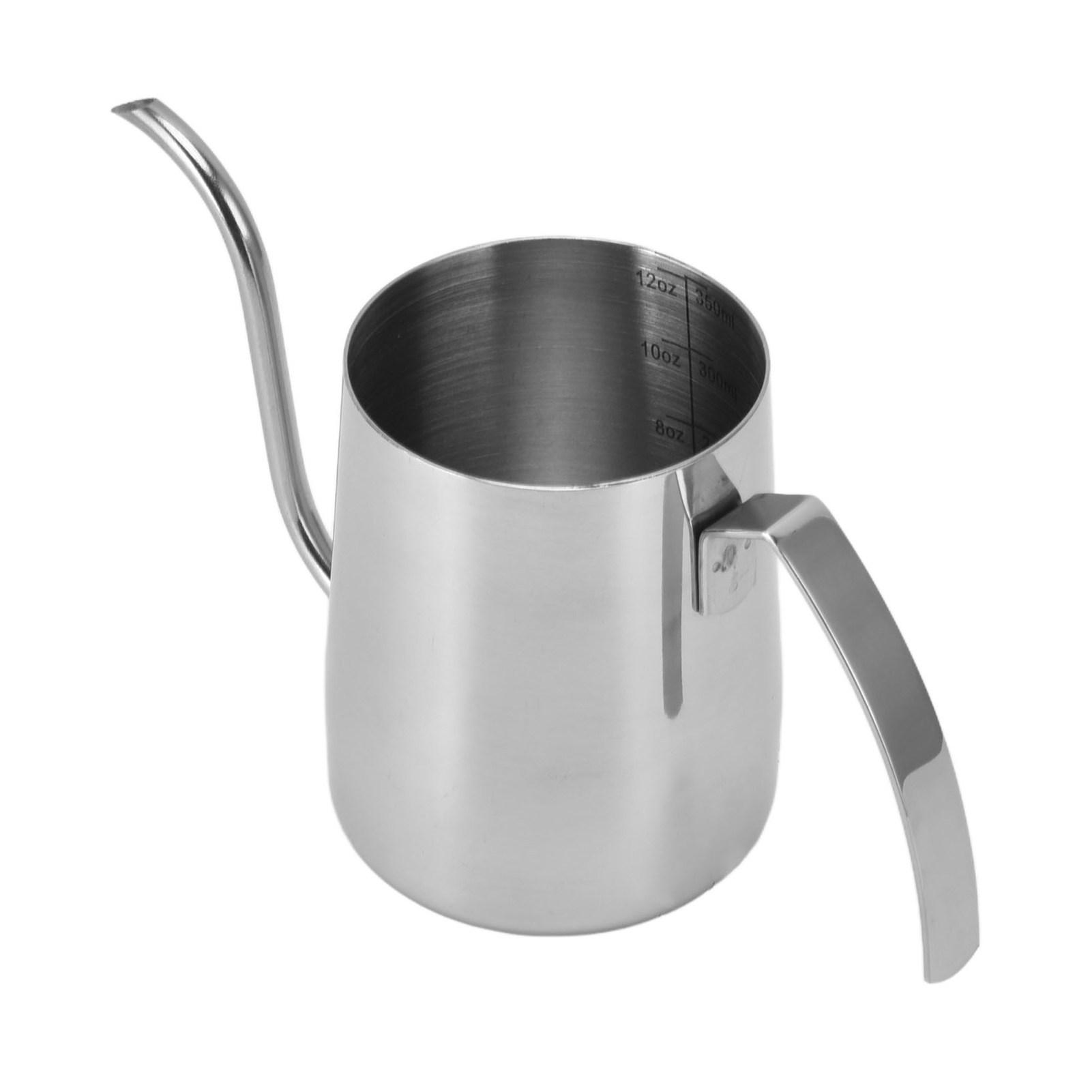 Coffee Kettle Stainless Steel Inner Scale Gooseneck Thicken Pour Over Coffee Pot with Handle for Tea Milk Brewing 350ml L
Coffee Kettle Stainless Steel Inner Scale Gooseneck Thicken Pour Over Coffee Pot with Handle for Tea Milk Brewing 350ml L