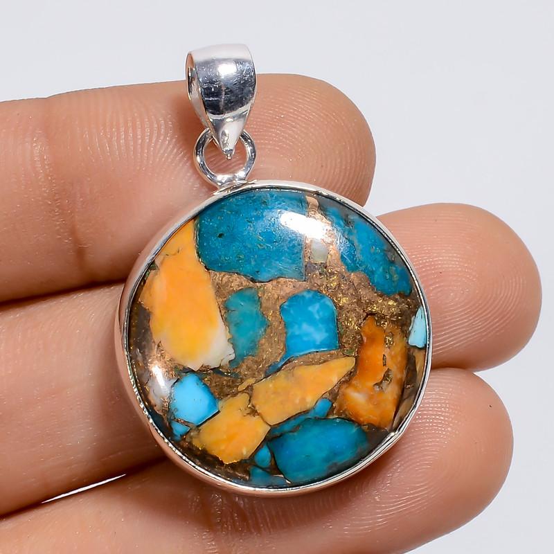 Incredible Top Grade Qualite 100% Natural Oyster Turquoise Round Shape Ethnic Style Handmade Jewelry 925 Steling Silver Pendant 1.3 WSJ5030 1.3
Incredible Top Grade Qualite 100% Natural Oyster Turquoise Round Shape Ethnic Style Handmade Jewelry 925 Steling Silver Pendant 1.3 WSJ5030 1.3