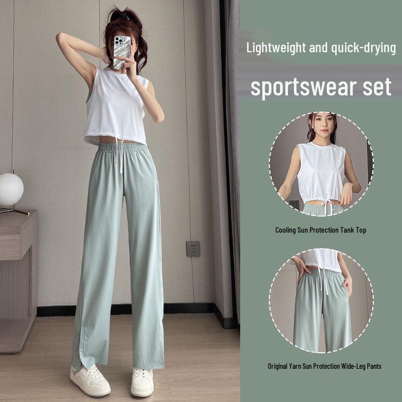 Women s Summer 2024 Ice Silk Tracksuit: Sun-Protection, Loose Fit, Wide-Leg Pants & Vest for Climbing and Casual Wear Medium
Women s Summer 2024 Ice Silk Tracksuit: Sun-Protection, Loose Fit, Wide-Leg Pants & Vest for Climbing and Casual Wear Medium