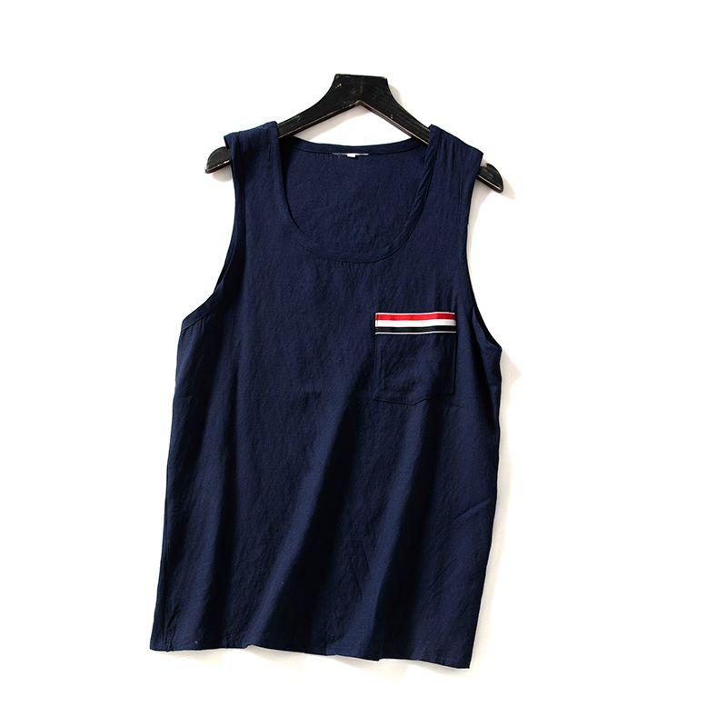 403 Summer New Arrival Foreign Trade Women s Clothing Fashion round Neck Sleeveless Patch Pocket Pure Color T-shirt Base Outerwear Vest Navy M
403 Summer New Arrival Foreign Trade Women s Clothing Fashion round Neck Sleeveless Patch Pocket Pure Color T-shirt Base Outerwear Vest Navy M