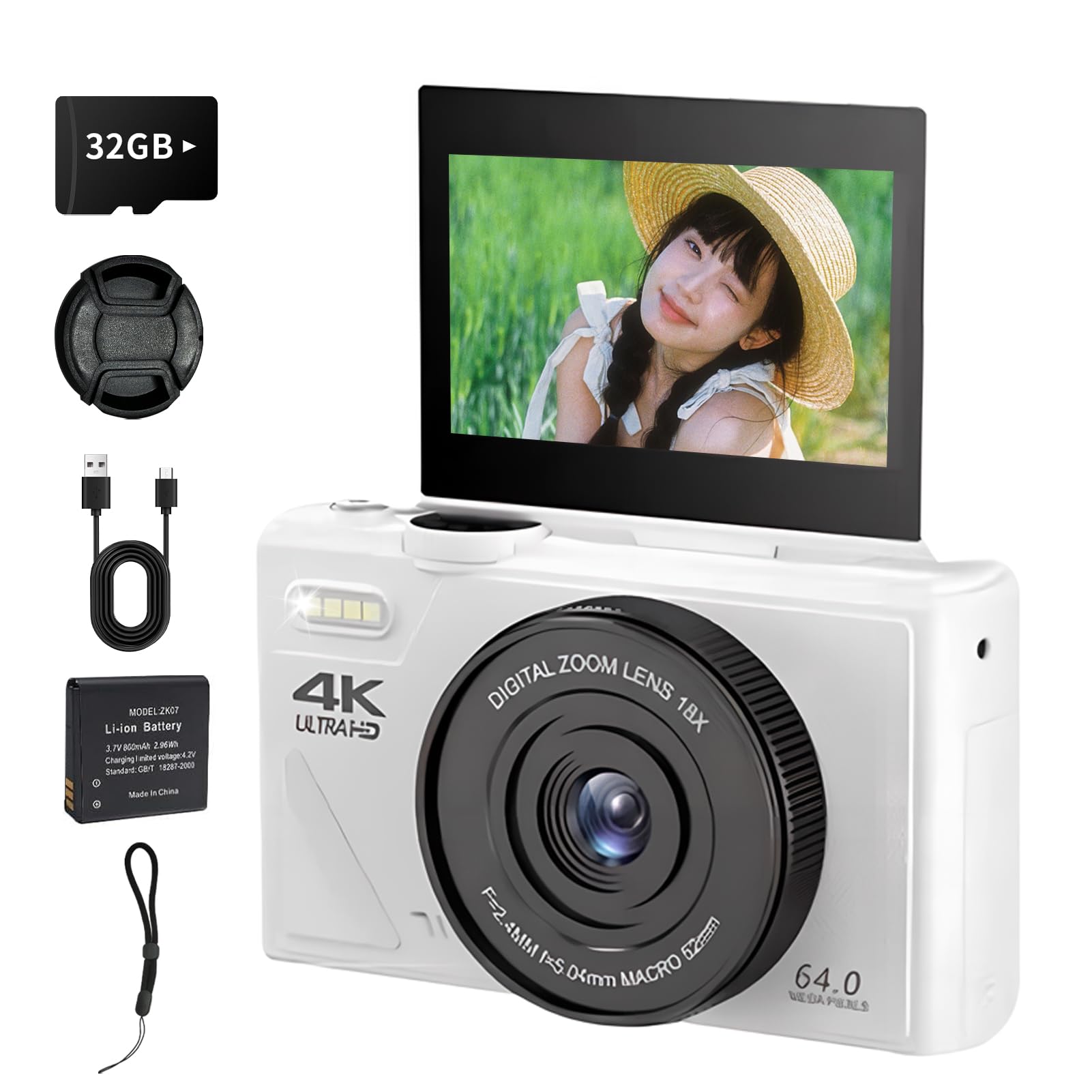 Відео 18x 4K Цифрове WIFI Смартфон Поворотне відео AF Зображення AF Vlog Школа для початківців Збільшення, Запис, Камера, Сумісність, Селфі, Передача, 180°
Відео 18x 4K Цифрове WIFI Смартфон Поворотне відео AF Зображення AF Vlog Школа для початківців Збільшення, Запис, Камера, Сумісність, Селфі, Передача, 180°