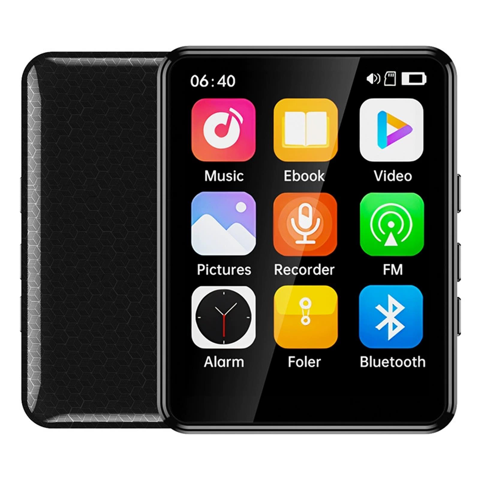 Bluetooth 5.3 MP3-плеєр з 2,4-дюймовим екраном HiFi MP4 Walkman, повноекранний сенсорний екран, вбудований динамік, диктофон, відеопрогравач, електронна книга/ FM 8 GB чорний
Bluetooth 5.3 MP3-плеєр з 2,4-дюймовим екраном HiFi MP4 Walkman, повноекранний сенсорний екран, вбудований динамік, диктофон, відеопрогравач, електронна книга/ FM 8 GB чорний