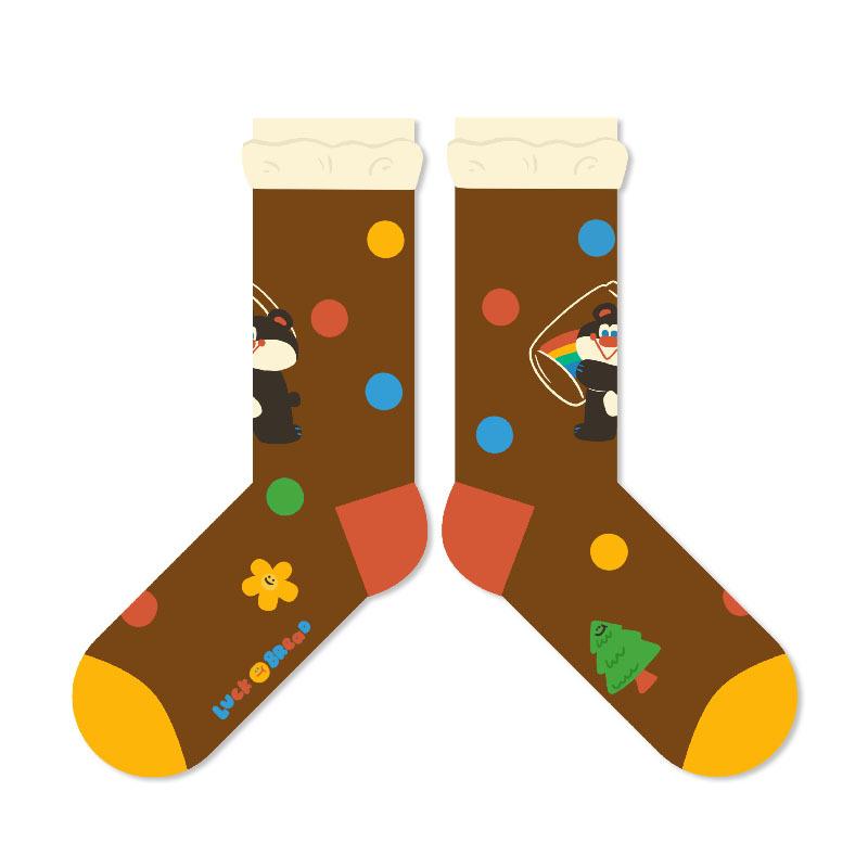 Spring and Autumn Fashionable Black and White Striped Trend Socks with Children s Cartoon Illustrations, Cute and Lucky Bears 1 pair
Spring and Autumn Fashionable Black and White Striped Trend Socks with Children s Cartoon Illustrations, Cute and Lucky Bears 1 pair