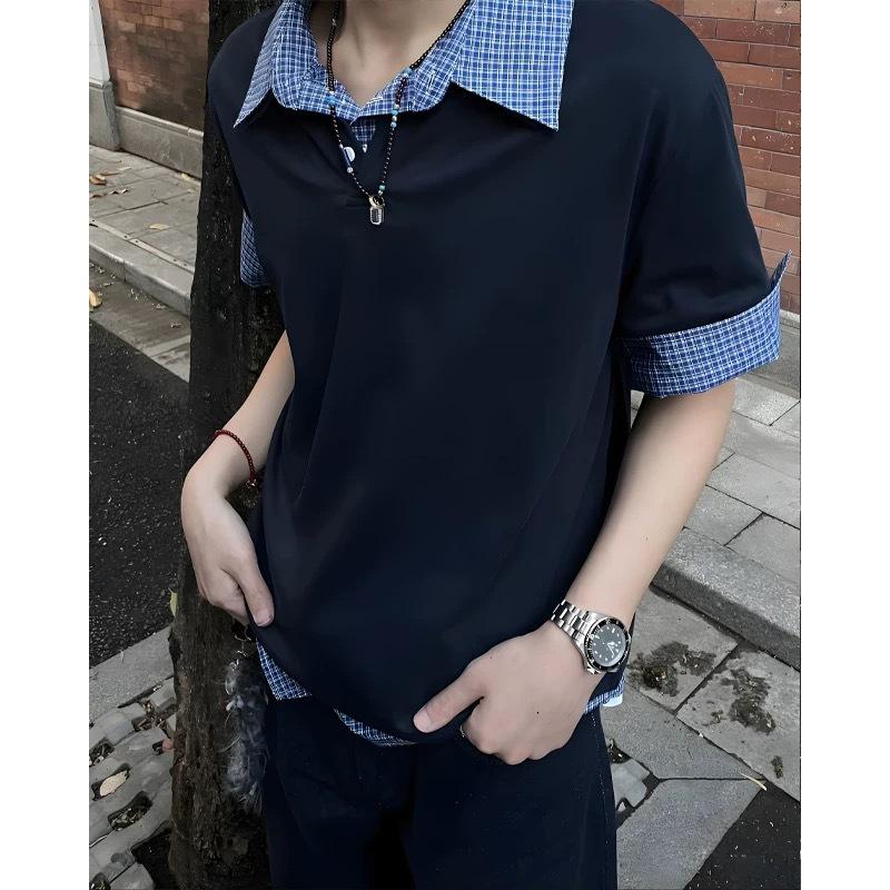 DERT Men s High-End Plaid Polo Collar T-Shirt - American Style, Short Sleeve, Loose Fit, Old Money Look for Summer. M темно-синього кольору
DERT Men s High-End Plaid Polo Collar T-Shirt - American Style, Short Sleeve, Loose Fit, Old Money Look for Summer. M темно-синього кольору