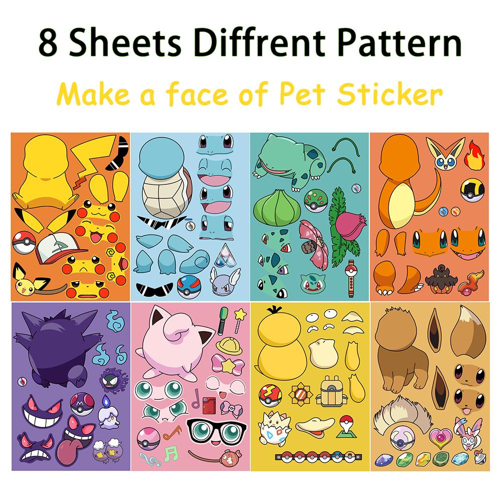 Children Puzzle Sticker Pokemon Face Funny Anime Pikachu Assemble Stickers Kids Toys Boys Girls Gifts DIY 32Sheets Kid Friendly Entertaining Play Safe
Children Puzzle Sticker Pokemon Face Funny Anime Pikachu Assemble Stickers Kids Toys Boys Girls Gifts DIY 32Sheets Kid Friendly Entertaining Play Safe