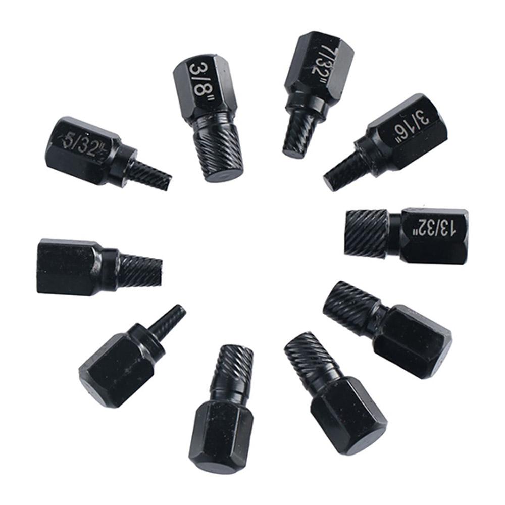 10Pcs Stud Slip Teeth Bolt Extractor Screws Bolt Screw Remover Set Drill Bit Set black-10pcs/set чорний
10Pcs Stud Slip Teeth Bolt Extractor Screws Bolt Screw Remover Set Drill Bit Set black-10pcs/set чорний