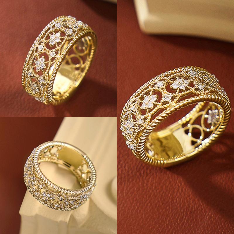 Huitan Vintage Hollow Finger Ring for Women Paved Shiny Cubic Zircon Gold Color Aesthetic Female Rings Daily Wear Party Zircon 6
Huitan Vintage Hollow Finger Ring for Women Paved Shiny Cubic Zircon Gold Color Aesthetic Female Rings Daily Wear Party Zircon 6