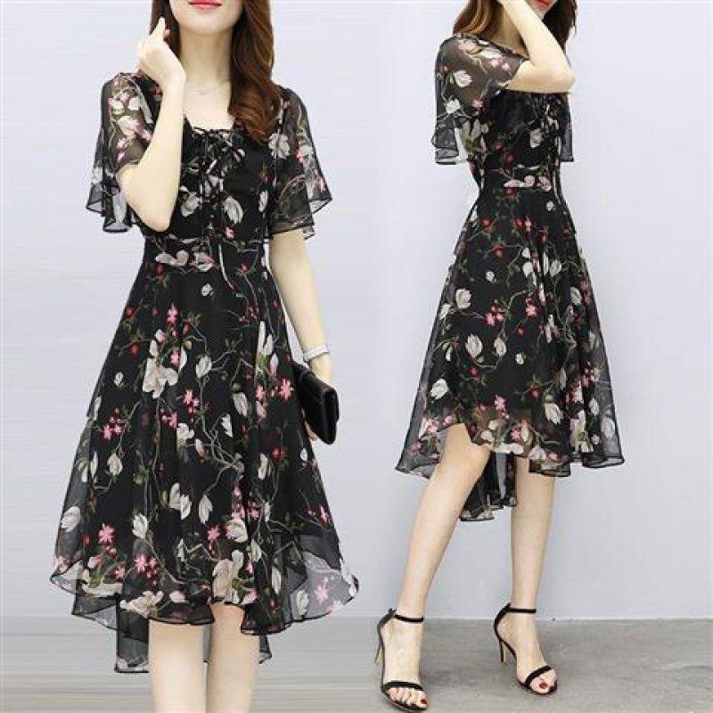 Женское платье с цветочным принтом и шифоновым принтом, тенденции в женской элегантной одежде с V-образным вырезом и коротким рукавом в корейском стиле. Летнее платье для женщин. XS чёрный
Женское платье с цветочным принтом и шифоновым принтом, тенденции в женской элегантной одежде с V-образным вырезом и коротким рукавом в корейском стиле. Летнее платье для женщин. XS чёрный