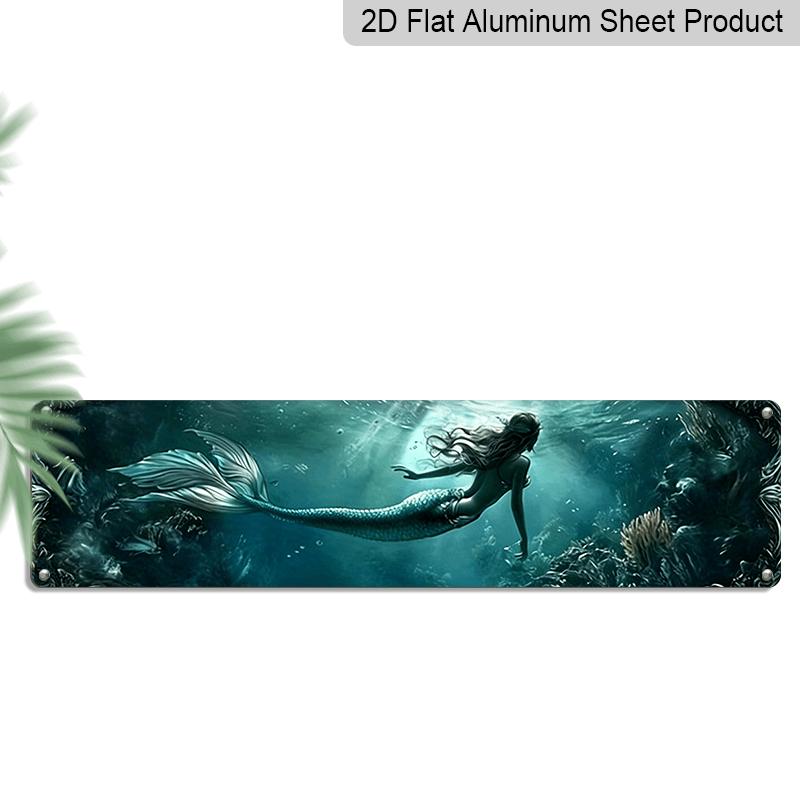 2D Flat, Large Vintage Mermaid Aluminum Decorative Sign - Shimmering 2D Metal Mermaid Tail with Coral Reef & Sea Shimmer Effect, 15.7 x3.9 Hanging 40cm x 10cm
2D Flat, Large Vintage Mermaid Aluminum Decorative Sign - Shimmering 2D Metal Mermaid Tail with Coral Reef & Sea Shimmer Effect, 15.7 x3.9 Hanging 40cm x 10cm