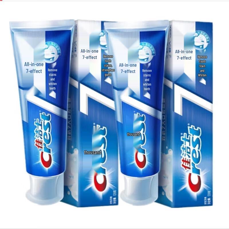Crest 7-in-1 Fluoride Toothpaste, Fresh Breath & Whitening, 2x180g
Crest 7-in-1 Fluoride Toothpaste, Fresh Breath & Whitening, 2x180g