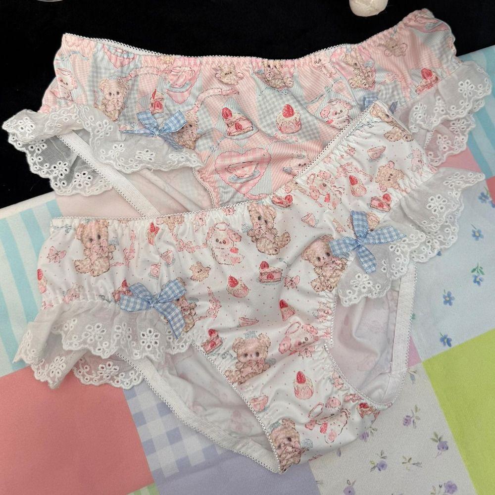 Low Waist Bowknot Bear Panties Dot Ruffle Panties Women Comfortable Lace Bow Briefs Girl XL белый
Low Waist Bowknot Bear Panties Dot Ruffle Panties Women Comfortable Lace Bow Briefs Girl XL белый