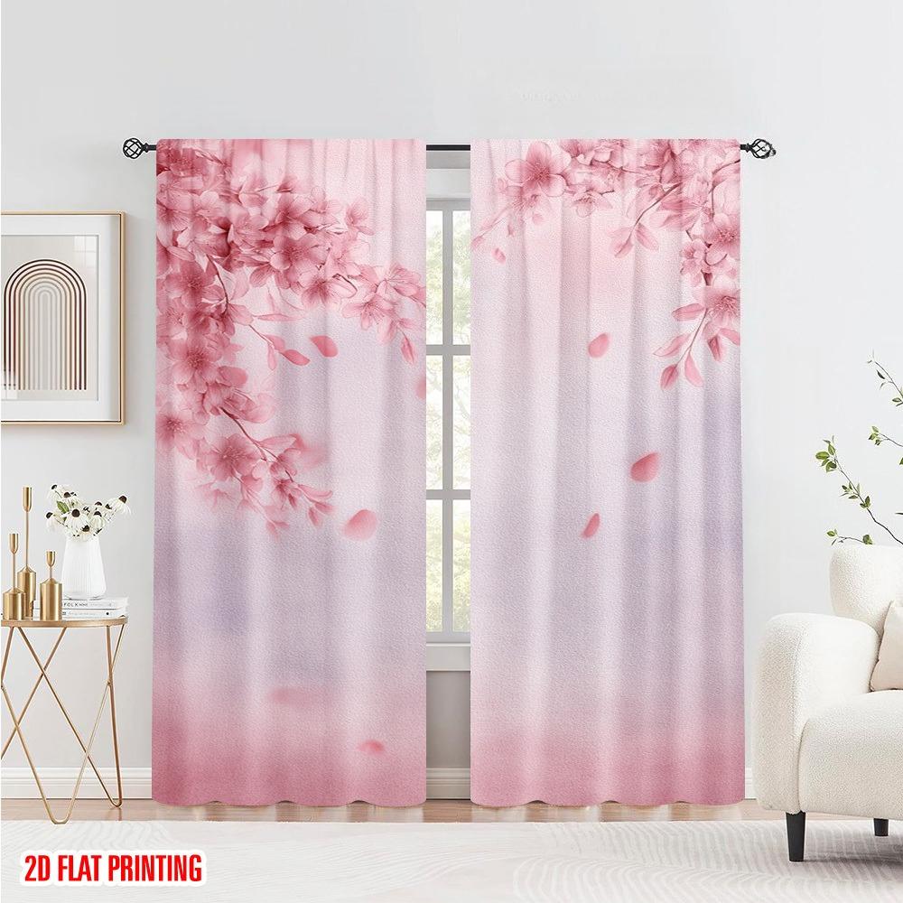 Set Of 2 Macaron Pink Sakura Curtains Soft Floral Print Japanese Style Living Room Bedroom Kitchen Curtain Light Filtering For Made Polyester W100*H70(CM)-Grommet top&1PCS
Set Of 2 Macaron Pink Sakura Curtains Soft Floral Print Japanese Style Living Room Bedroom Kitchen Curtain Light Filtering For Made Polyester W100*H70(CM)-Grommet top&1PCS