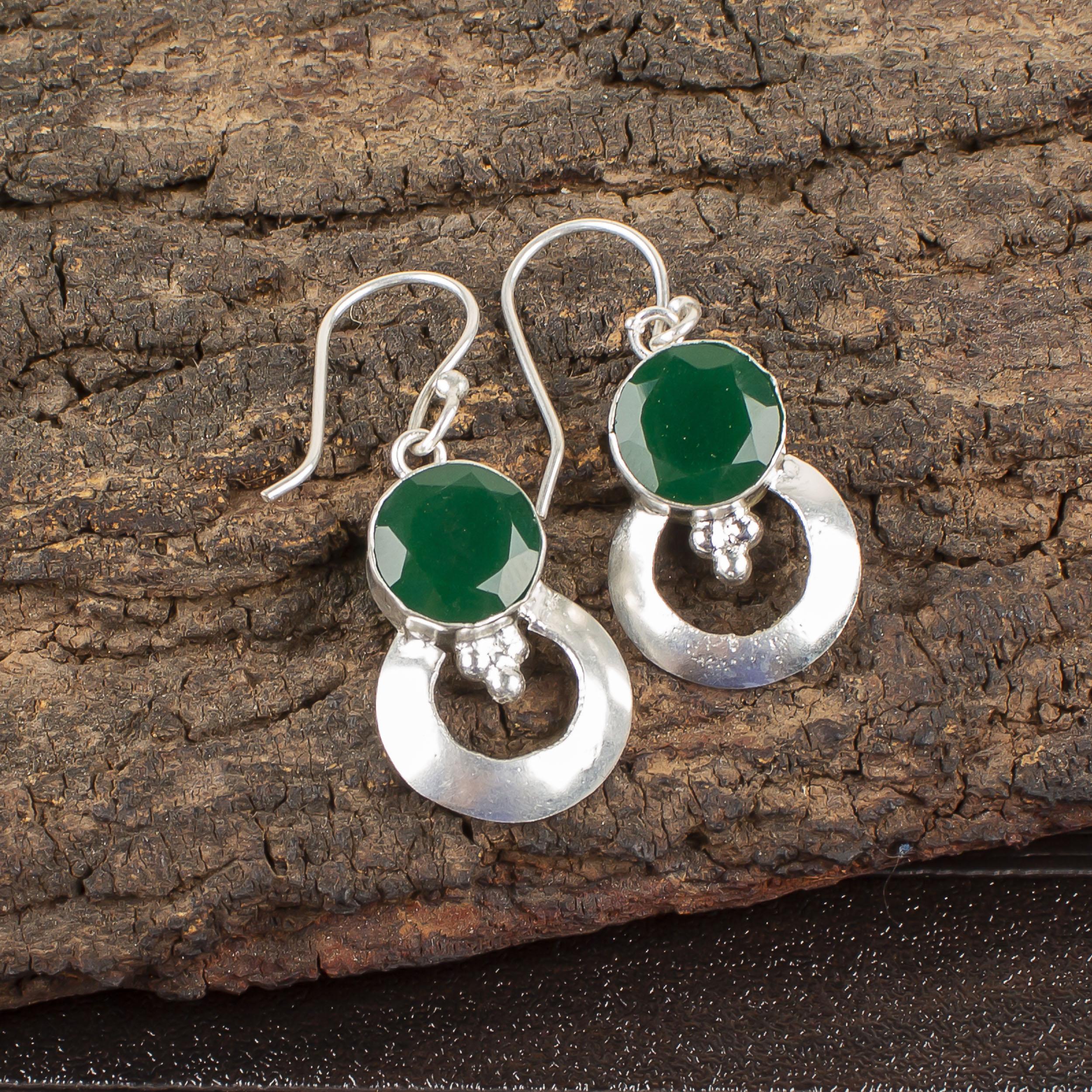 Faceted Green Onyx Gemstone Jewelry, 925 Sterling Silver Earrings, Onyx Silver Earrings For Engagement Gift 1.50 inches зелений
Faceted Green Onyx Gemstone Jewelry, 925 Sterling Silver Earrings, Onyx Silver Earrings For Engagement Gift 1.50 inches зелений