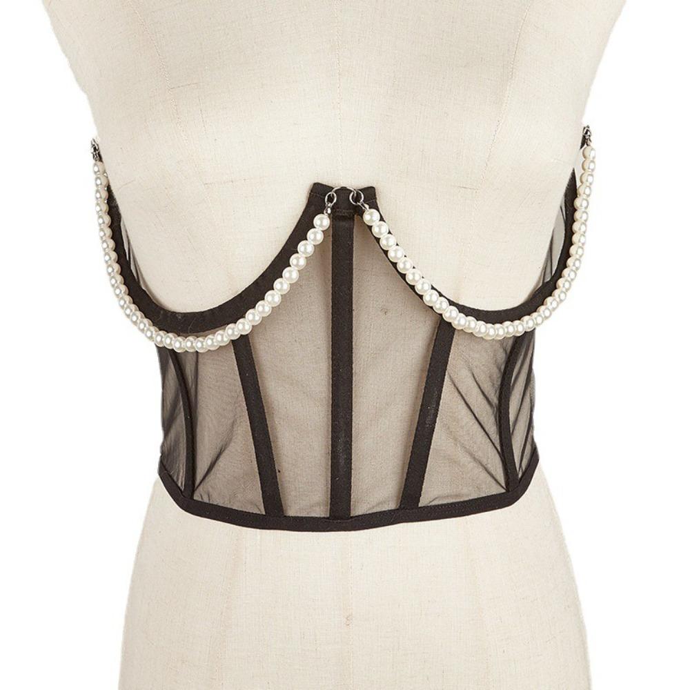 Transparent Female Waistband Bustiers Tied Wide Waist Belt Simple Mesh Cummerbunds Women белый
Transparent Female Waistband Bustiers Tied Wide Waist Belt Simple Mesh Cummerbunds Women белый