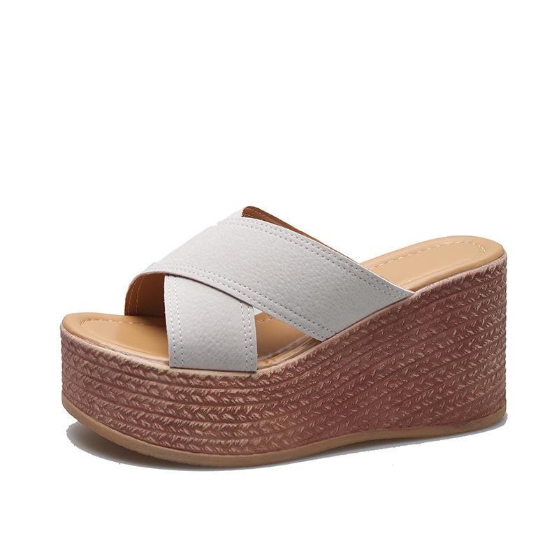Thick-bottomed large-size cross-toed high-heeled slippers women s new hemp rope wedge heel sandals 43
Thick-bottomed large-size cross-toed high-heeled slippers women s new hemp rope wedge heel sandals 43