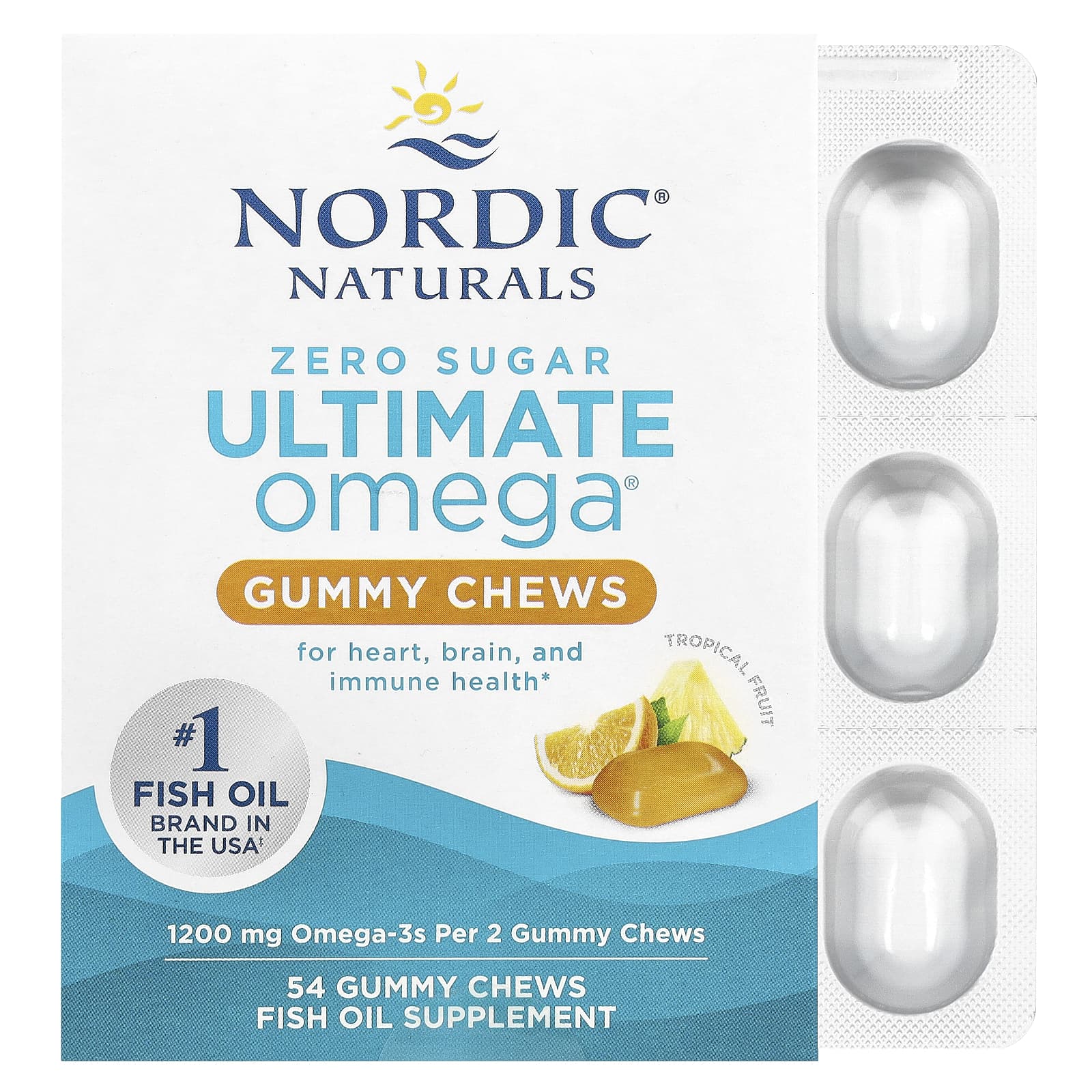 Ultimate Omega® Gummy Chewables, Tropical Fruit Flavors, 1,200Mg, 54 Chewables (600Mg Each)
Ultimate Omega® Gummy Chewables, Tropical Fruit Flavors, 1,200Mg, 54 Chewables (600Mg Each)