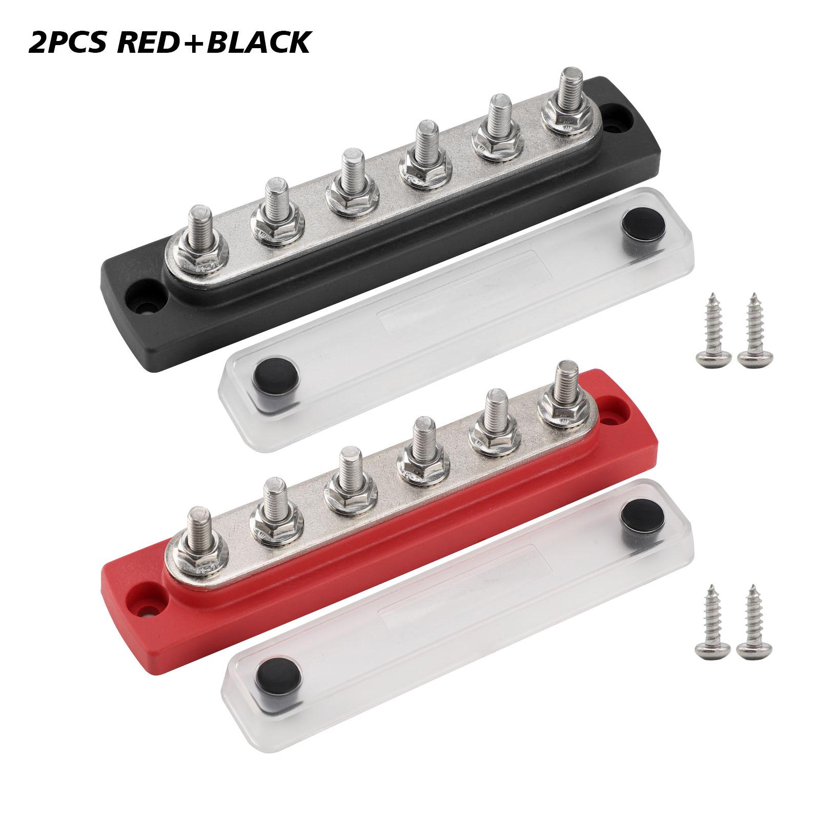 150A Power Distribution Block 48V Bus Bar Terminal Block 6 x M6 Terminal Studs Marine Bus Bar with Cover For Car Truck
150A Power Distribution Block 48V Bus Bar Terminal Block 6 x M6 Terminal Studs Marine Bus Bar with Cover For Car Truck