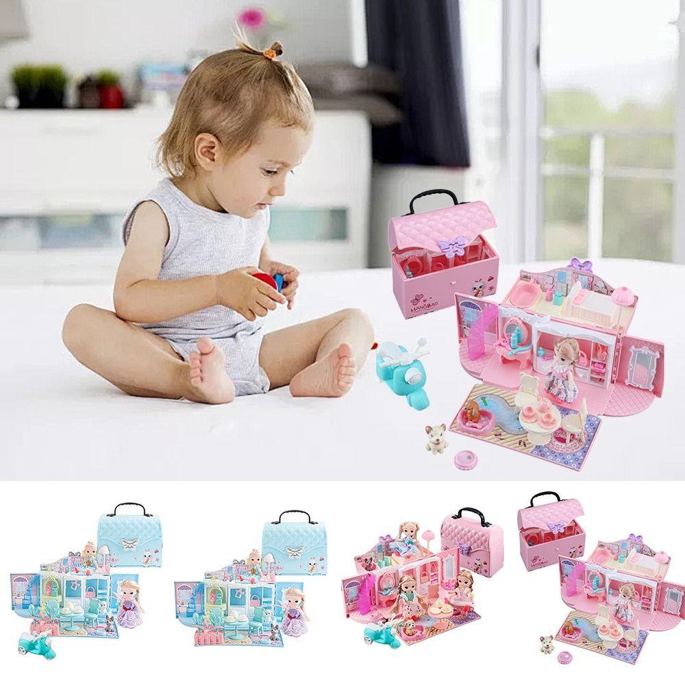 Pink Blue Assembled Toy House Plastic Princess Doll Villa Creative Doll Houses Home Decoration pink+1 doll
Pink Blue Assembled Toy House Plastic Princess Doll Villa Creative Doll Houses Home Decoration pink+1 doll