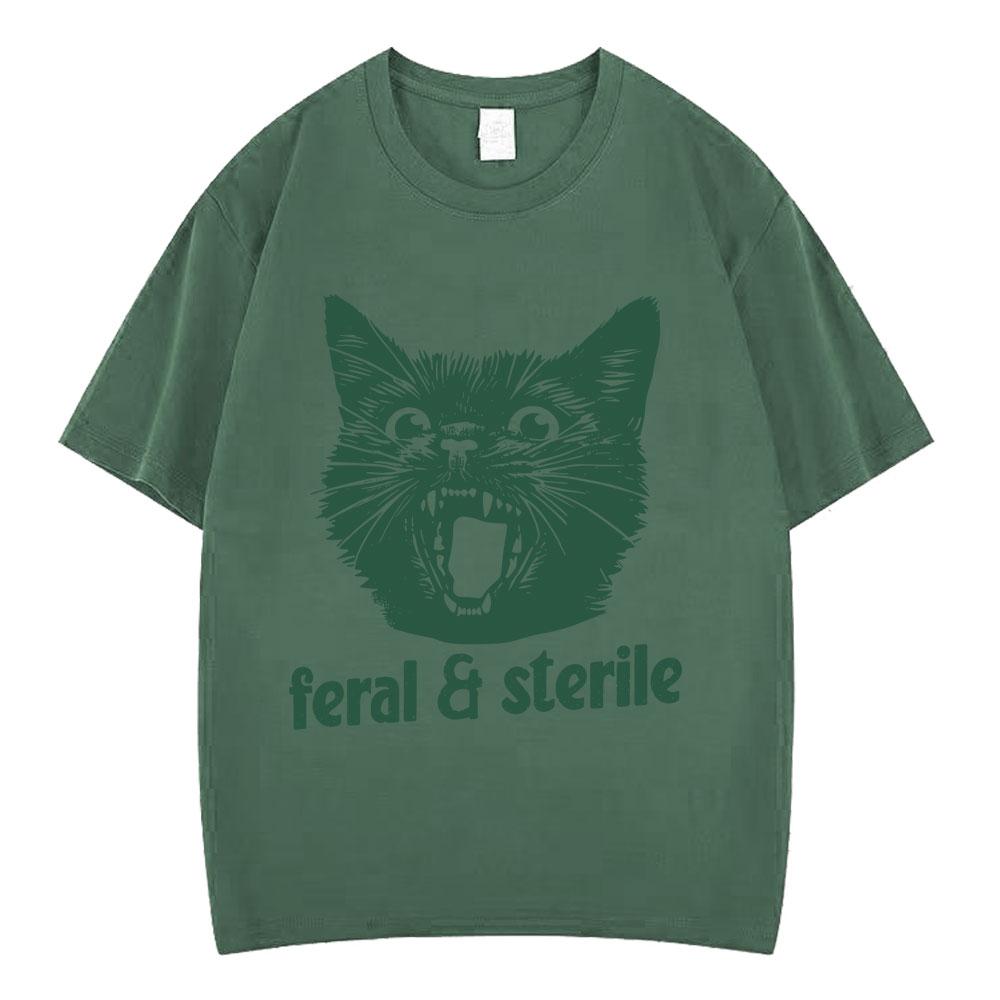 Feral and Sterile Funny Cat Meme Tees Humor Quote Novelty Tshirts Unisex Women Fashion Oversized Cotton Casual Harajuku Tshirts 4XL
Feral and Sterile Funny Cat Meme Tees Humor Quote Novelty Tshirts Unisex Women Fashion Oversized Cotton Casual Harajuku Tshirts 4XL