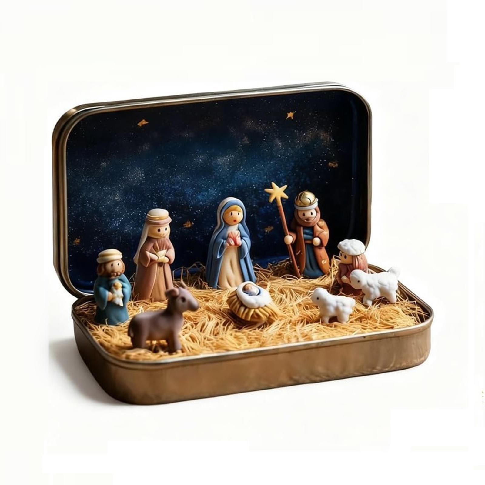 Portable Holy Family Display Portable Pocket Nativity Scene Decoration Set for Holiday Home Office Or Travel Display коричневий
Portable Holy Family Display Portable Pocket Nativity Scene Decoration Set for Holiday Home Office Or Travel Display коричневий
