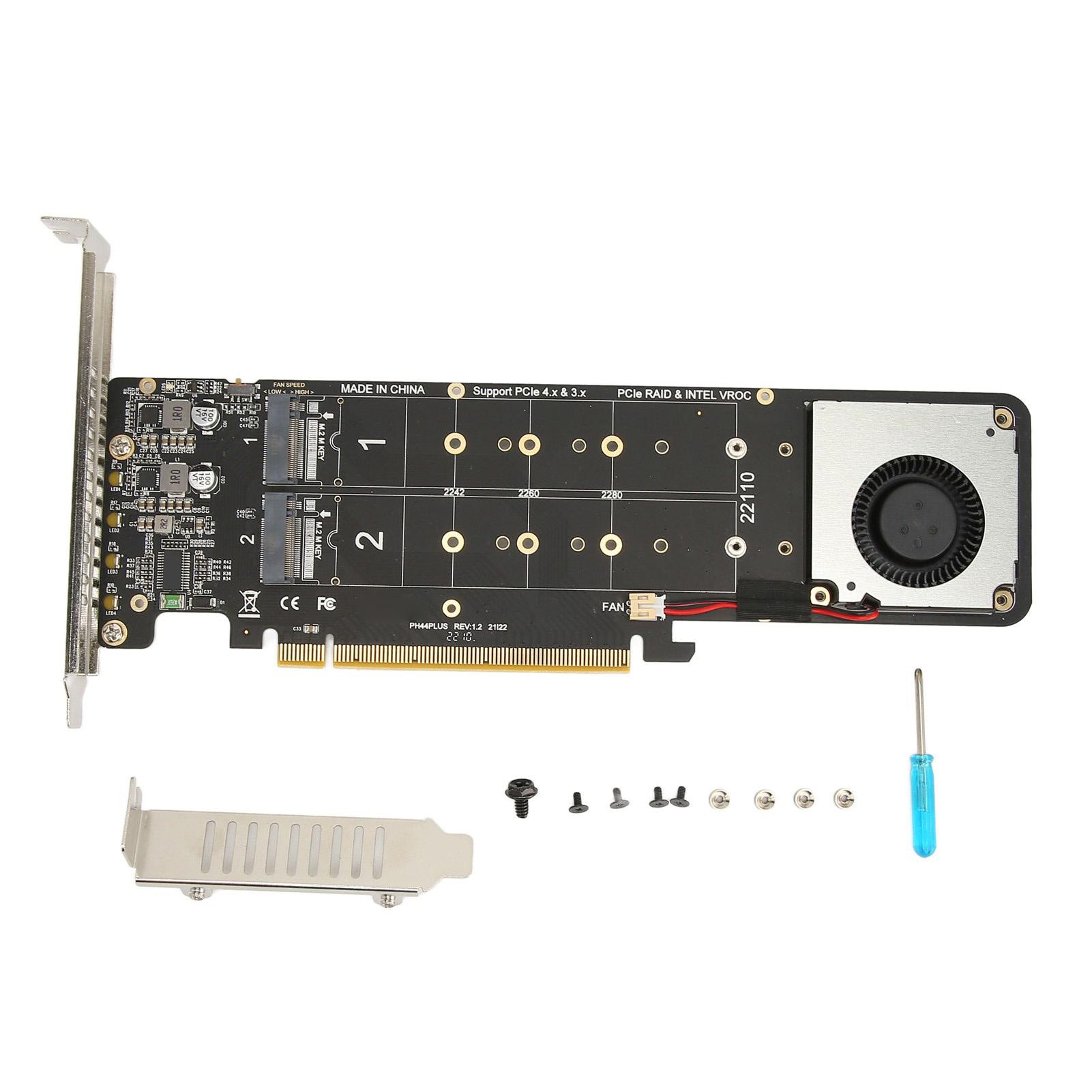 Адаптерна карта M.2 NVMe SSD Двосторонній світлодіодний індикатор Високошвидкісна адаптерна карта PCIE 4.0 X16 для ПК
Адаптерна карта M.2 NVMe SSD Двосторонній світлодіодний індикатор Високошвидкісна адаптерна карта PCIE 4.0 X16 для ПК