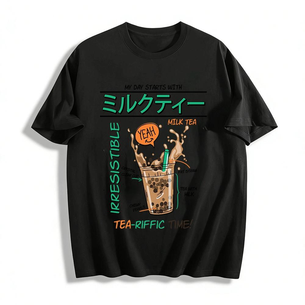 My Day Starts With Milk Tea Fun Graphic Casual Top Pure cotton T-shirt 6XL
My Day Starts With Milk Tea Fun Graphic Casual Top Pure cotton T-shirt 6XL