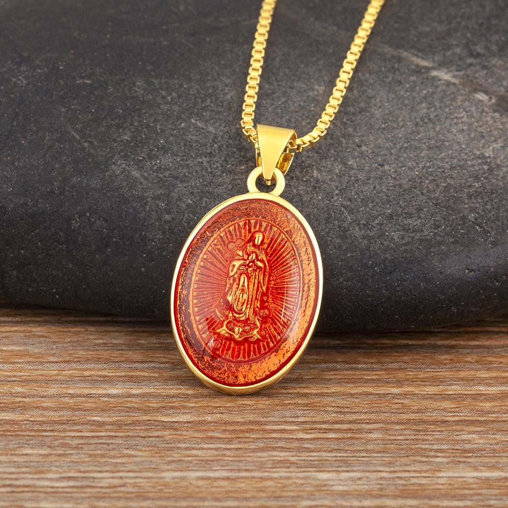Nidin New Arrival Retro Elliptical Shape Pendant Necklace 4 Colors For Women Virgin Mary Believer Clavicle Chain jewelry Gifts рожевий червоний колір
Nidin New Arrival Retro Elliptical Shape Pendant Necklace 4 Colors For Women Virgin Mary Believer Clavicle Chain jewelry Gifts рожевий червоний колір