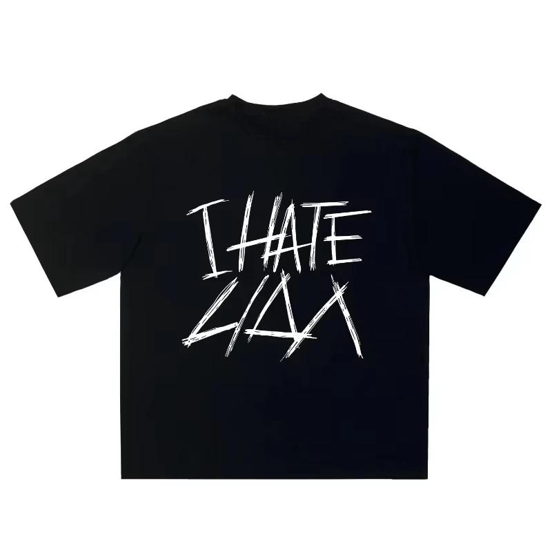 Хип-хоп Уличная одежда Оверсайз Женская одежда Короткий рукав Я ненавижу Лиду Графический принт Y2k Топы Футболка Харадзюку Гот Корейская Мужская футболка S
Хип-хоп Уличная одежда Оверсайз Женская одежда Короткий рукав Я ненавижу Лиду Графический принт Y2k Топы Футболка Харадзюку Гот Корейская Мужская футболка S