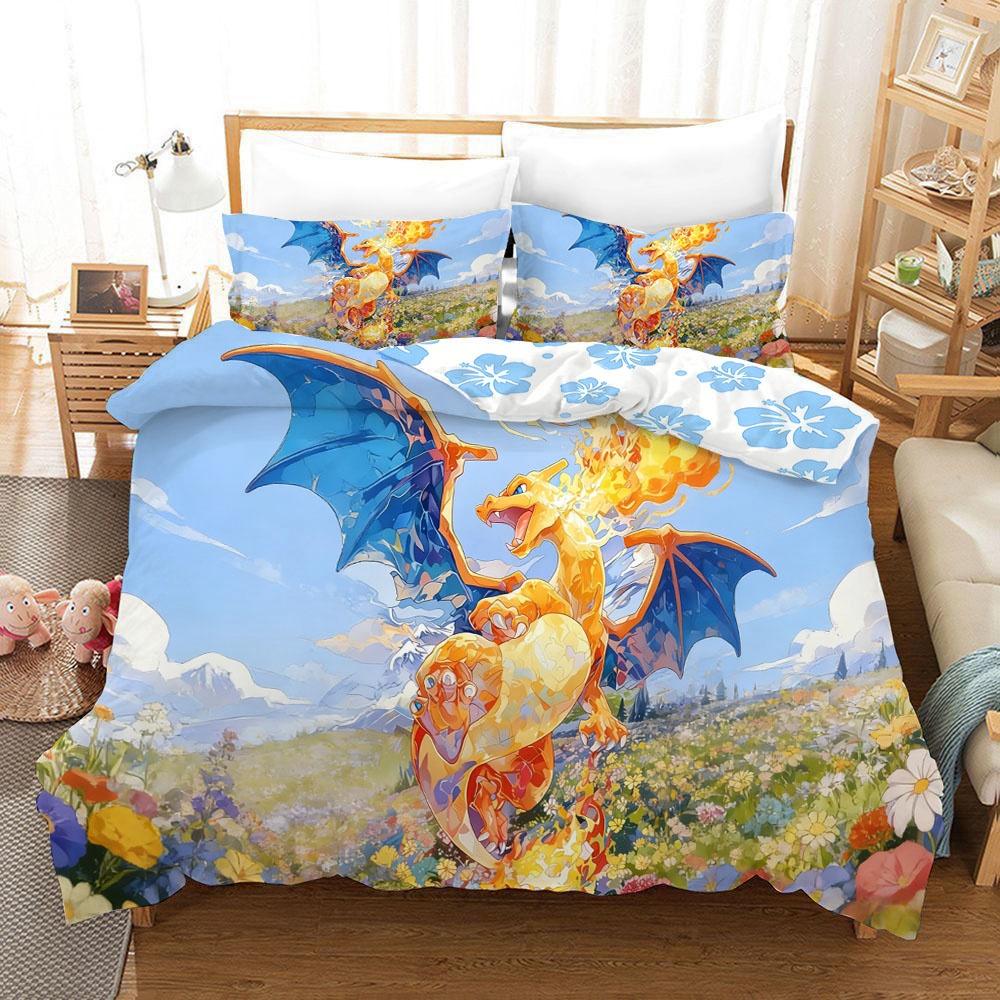 Anime Pokemons Charizard Print Bedding Set 3 Pieces Setting Bed King Size Pillowcase Adult Bed Cover Bedroom Bed Set Potdemiel EU Twin 135x200cm
Anime Pokemons Charizard Print Bedding Set 3 Pieces Setting Bed King Size Pillowcase Adult Bed Cover Bedroom Bed Set Potdemiel EU Twin 135x200cm